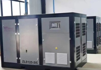 PVC地板廠兩套捷豹125HP90KW二級壓縮空壓機